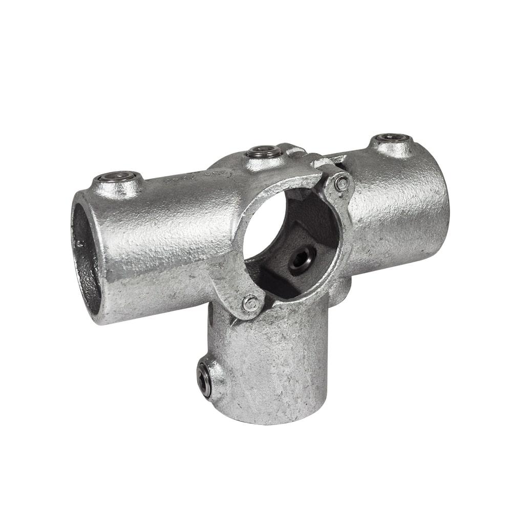 Buiskoppeling Open klapbaar T-Stuk met zij-uitgang-E / 48,3 mm